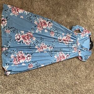 Blue Floral Maxi Dress PinkBlush Maternity